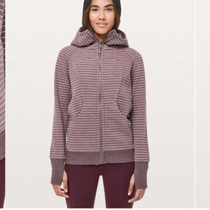 Lululemon Scuba Hoodie *Classic Cotton Fleece Purple Striped